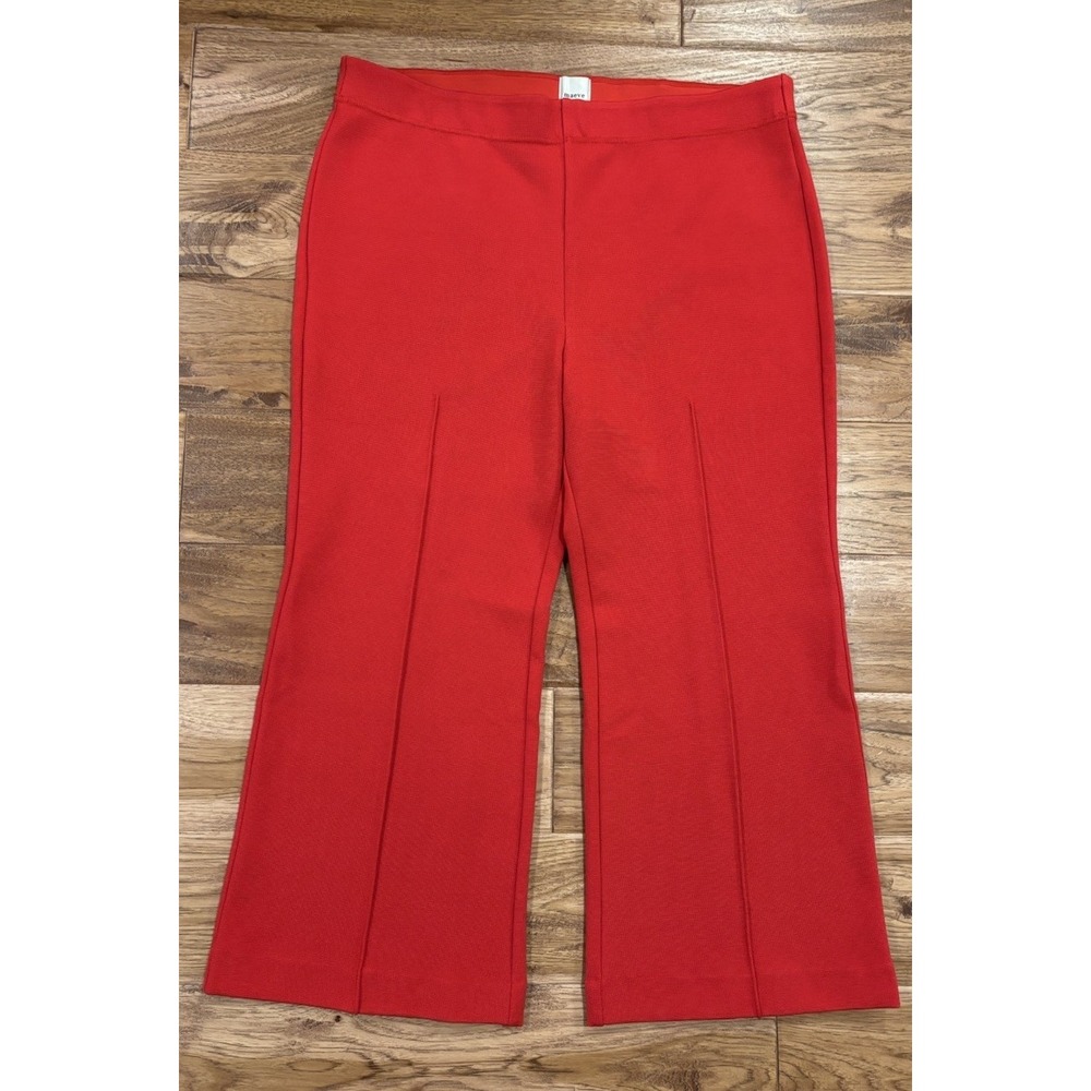 Anthropologie Maeve Margot Kick Flare Crop Trouser Pants Red Women's‎ XL Petite